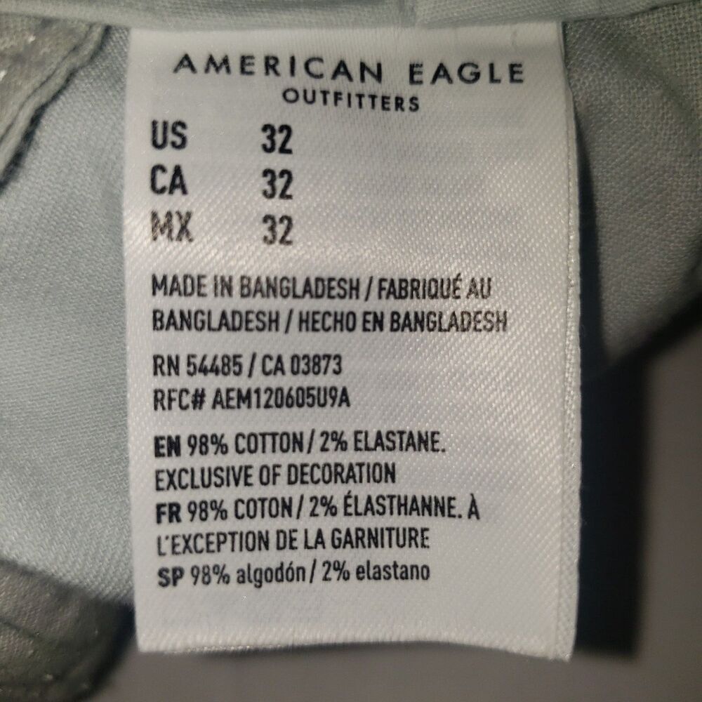 AMERICAN EAGLE Next Level Flex Gray Shorts Mens Size 32 - Picture 4 of 7